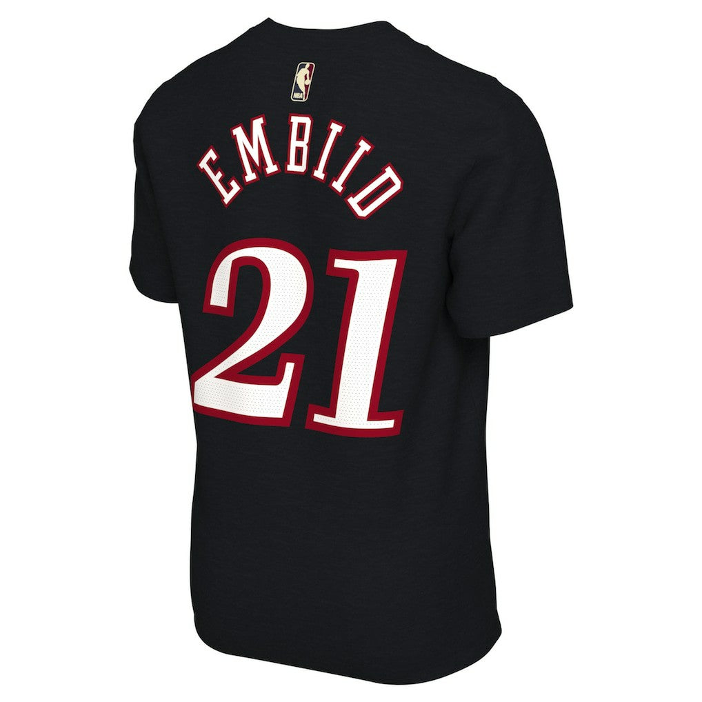 Joel Embiid Philadelphia 76ers Unisex Name & Number T-Shirt - Classic Edition - Black | Nike shop