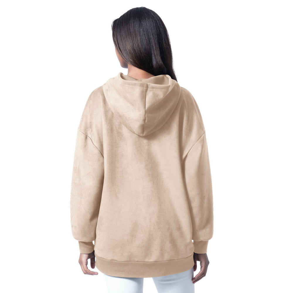 Detroit Lions G-III 4Her by Carl Banks Women's Best Hitter Oversized Tunic Pullover Hoodie - Cream online