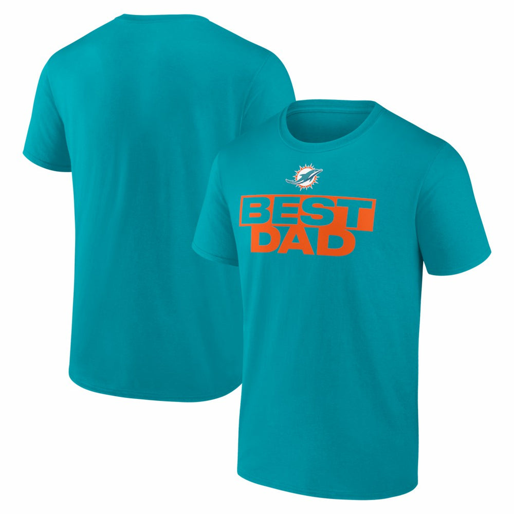 Miami Dolphins Best Dad Father's Day T-Shirt - Aqua outlet
