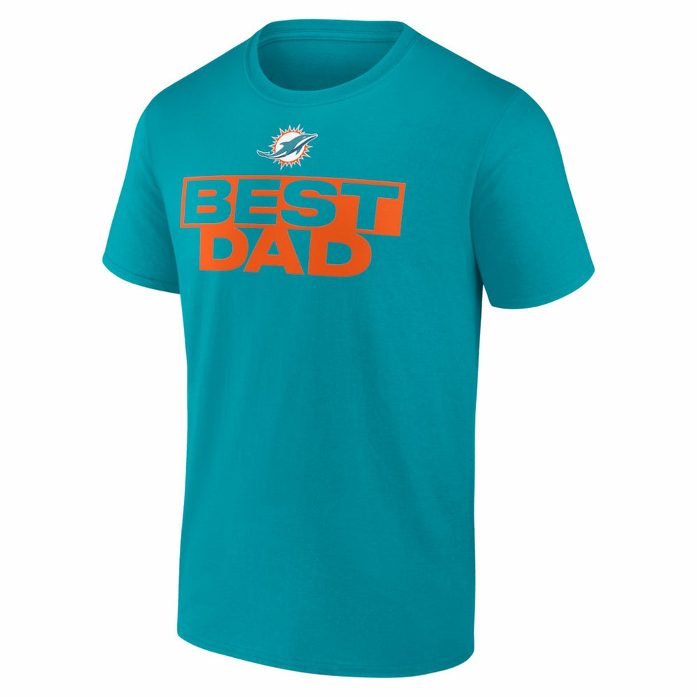 Miami Dolphins Best Dad Father's Day T-Shirt - Aqua outlet