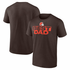 Cleveland Browns Best Dad Father's Day T-Shirt - Brown for sale