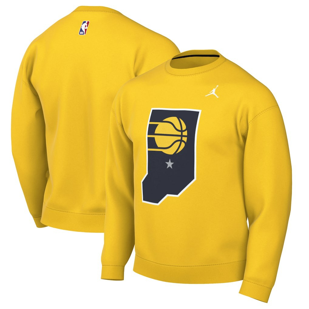 Indiana Pacers Jordan Brand Statement Edition Sweatshirt - Gold sale