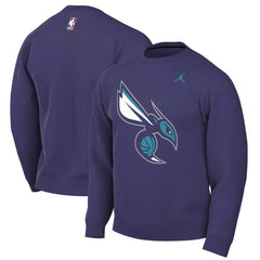Charlotte Hornets Jordan Brand Statement Edition Sweatshirt - Purple cheap
