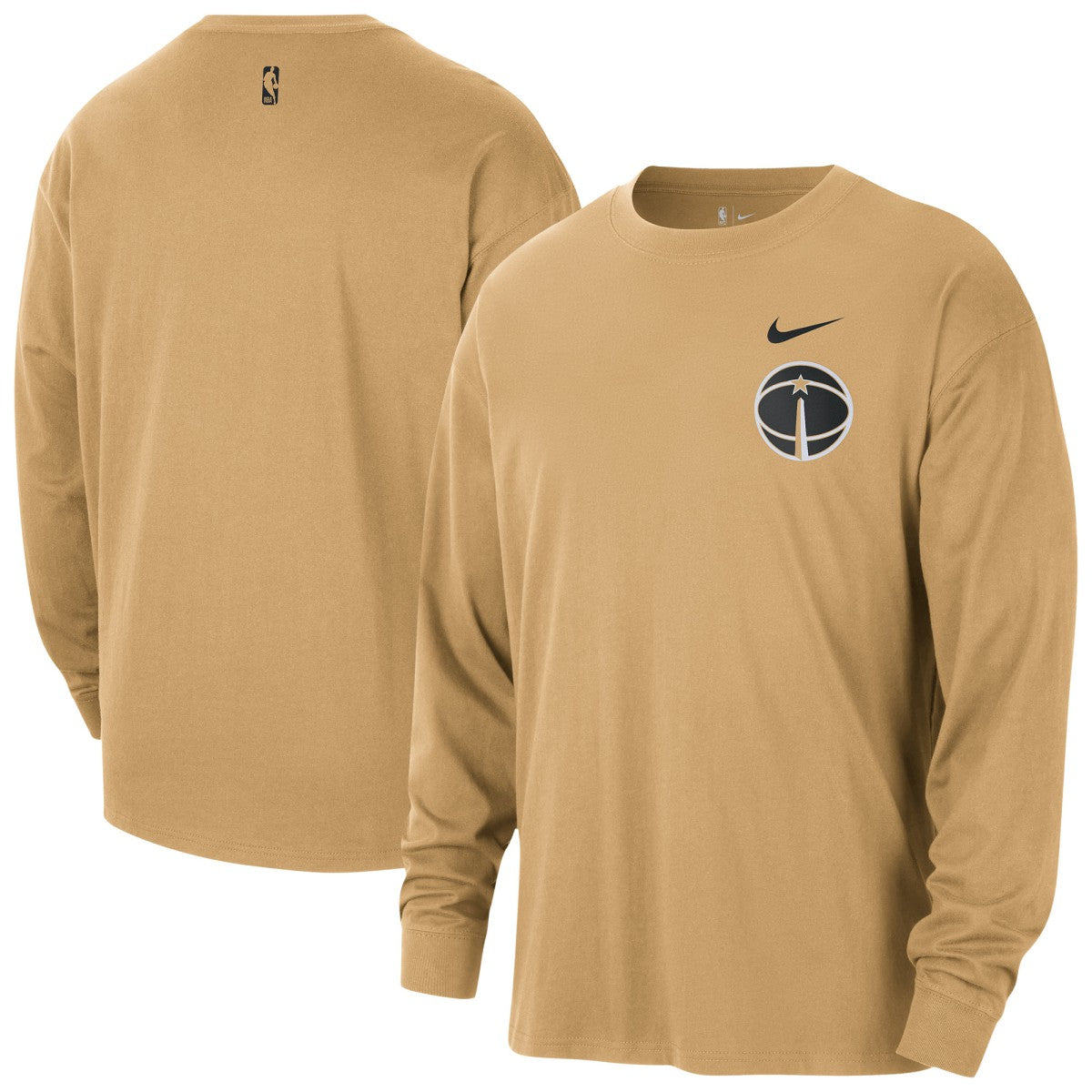 Washington Wizards 2025/26 City Edition Remix Essential Logo Long Sleeve T-Shirt - Gold | Nike on sale