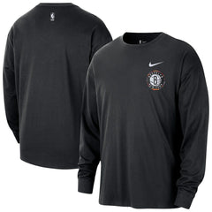 Brooklyn Nets 2025/26 City Edition Remix Essential Logo Long Sleeve T-Shirt - Black | Nike online