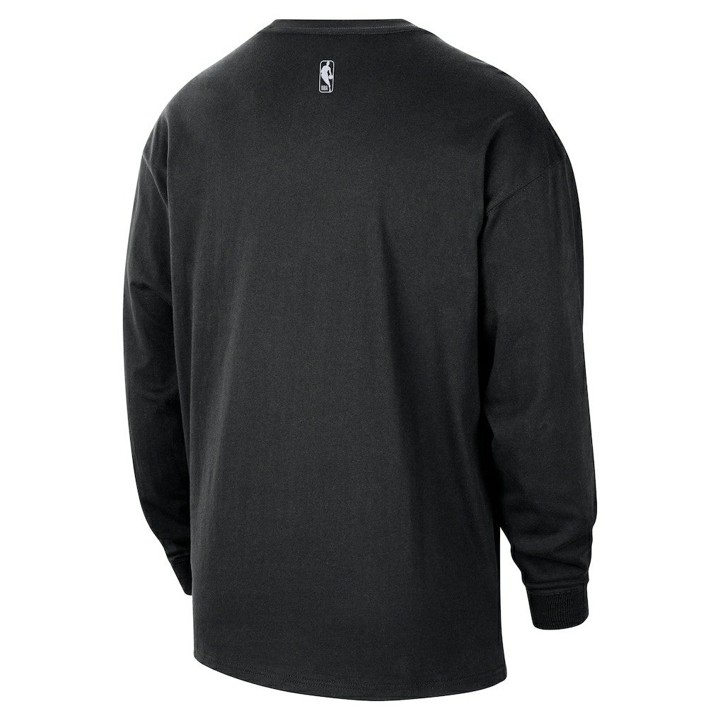Brooklyn Nets 2025/26 City Edition Remix Essential Logo Long Sleeve T-Shirt - Black | Nike online
