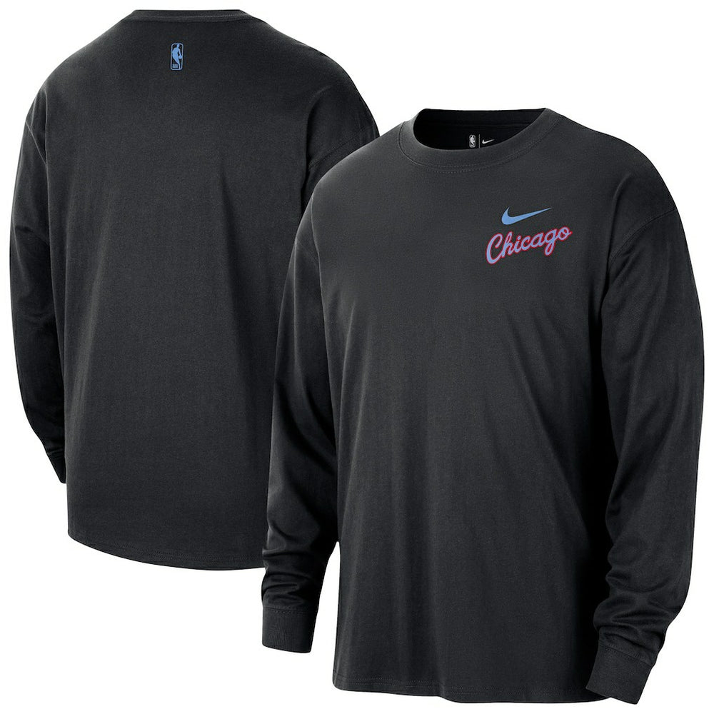 Chicago Bulls 2025/26 City Edition Remix Essential Logo Long Sleeve T-Shirt sale - Black | Nike for sale