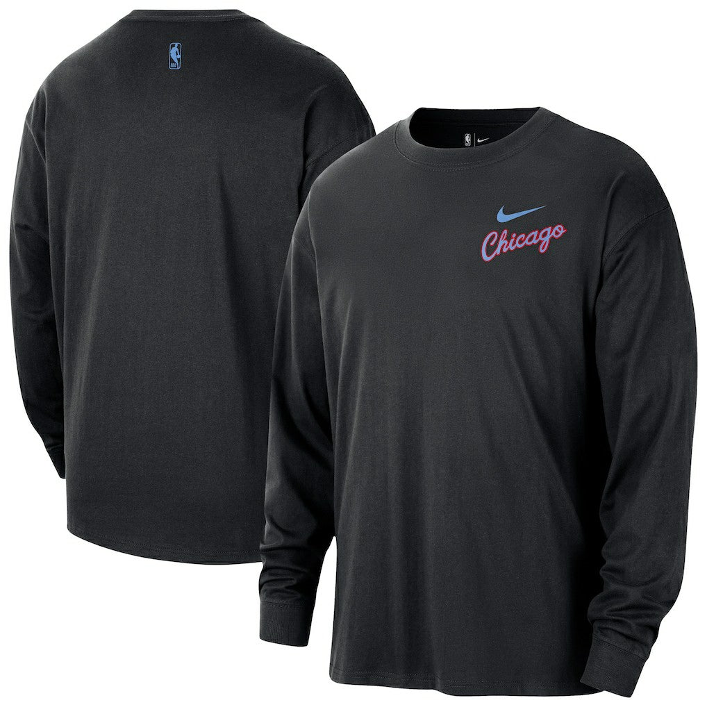 Chicago Bulls 2025/26 City Edition Remix Essential Logo Long Sleeve T-Shirt sale - Black | Nike for sale