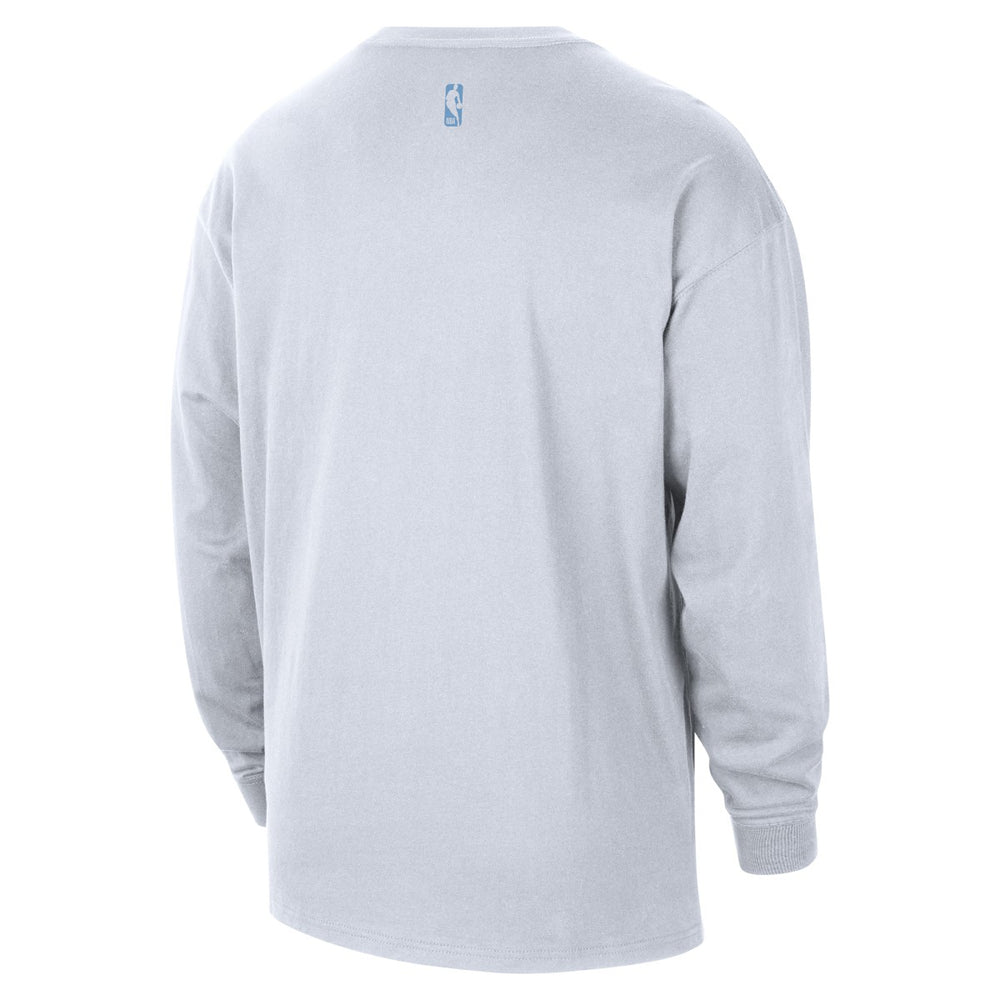 Memphis Grizzlies 2025/26 City Edition Remix Essential Logo Long Sleeve T-Shirt - White | Nike for sale