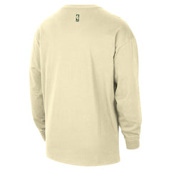 Milwaukee Bucks 2025/26 City Edition Remix Essential Logo Long Sleeve T-Shirt - Cream | Nike discount