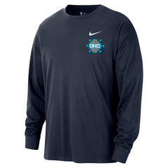 Oklahoma City Thunder 2025/26 City Edition Remix Essential Logo Long Sleeve T-Shirt - Navy | Nike for sale