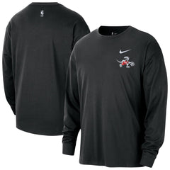 Toronto Raptors 2025/26 City Edition Remix Essential Logo Long Sleeve T-Shirt - Black | Nike for sale