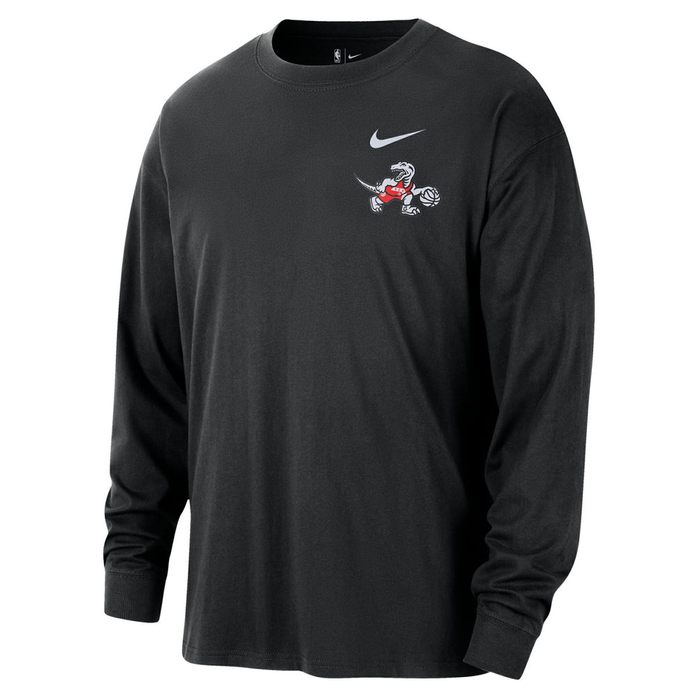 Toronto Raptors 2025/26 City Edition Remix Essential Logo Long Sleeve T-Shirt - Black | Nike for sale