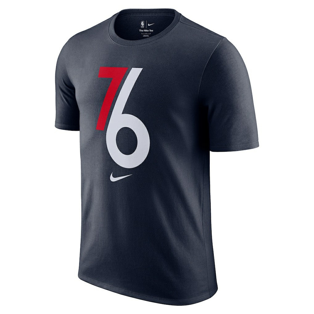 Philadelphia 76ers 2025/26 City Edition Remix Essential Logo T-Shirt - Navy | Nike cheap