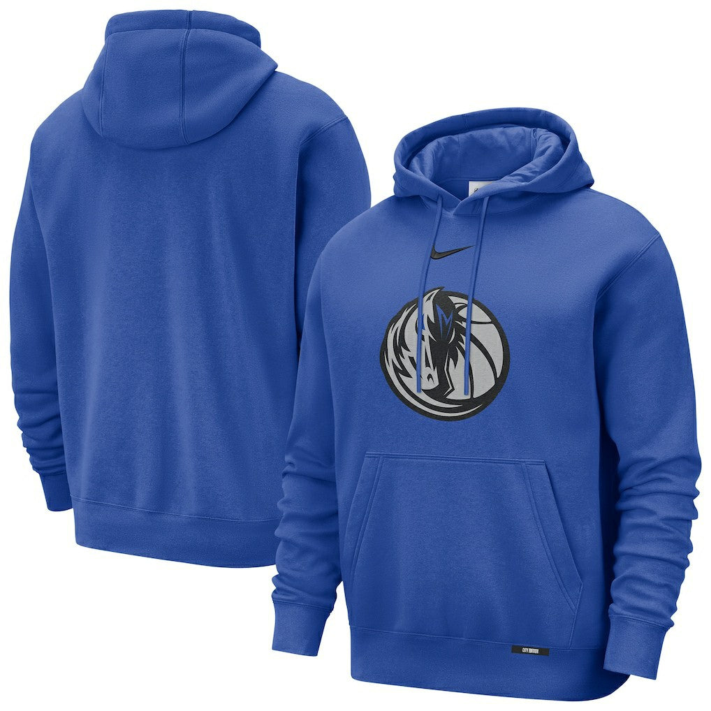 Dallas Mavericks 2025/26 City Edition Essential Logo Remix Hoodie sale - Blue | Nike outlet