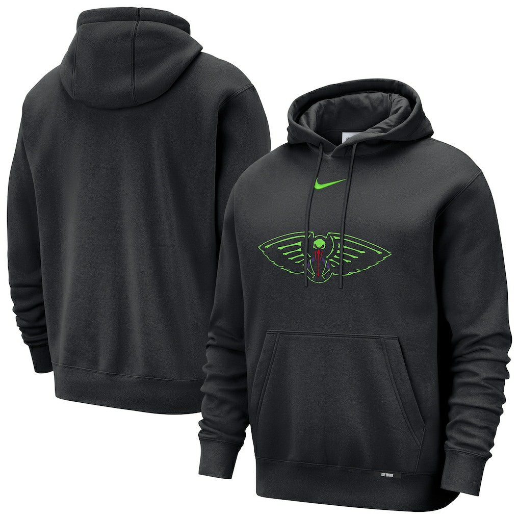 New Orleans Pelicans 2025/26 City Edition Essential Logo Remix Hoodie - Black | Nike for sale