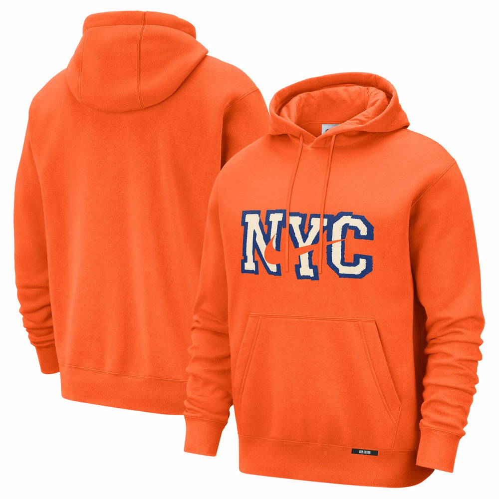 New York Knicks 2025/26 City Edition Essential Logo Remix Hoodie - Orange | Nike online