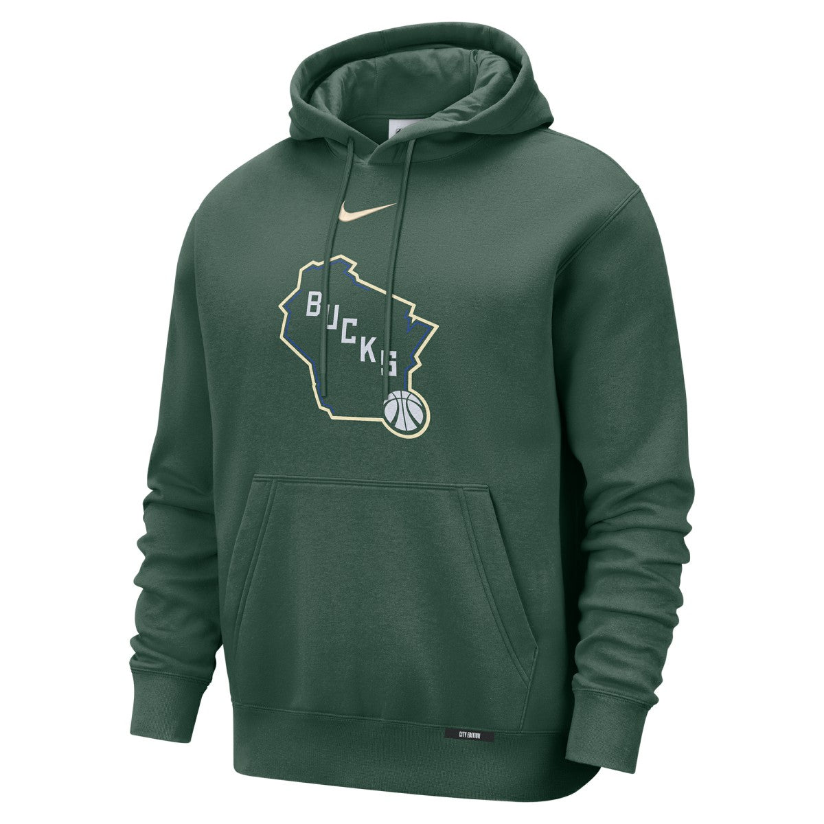 Milwaukee Bucks 2025/26 City Edition Essential Logo Remix Hoodie - Hunter Green | Nike outlet