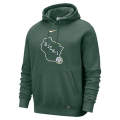 Milwaukee Bucks 2025/26 City Edition Essential Logo Remix Hoodie - Hunter Green | Nike outlet