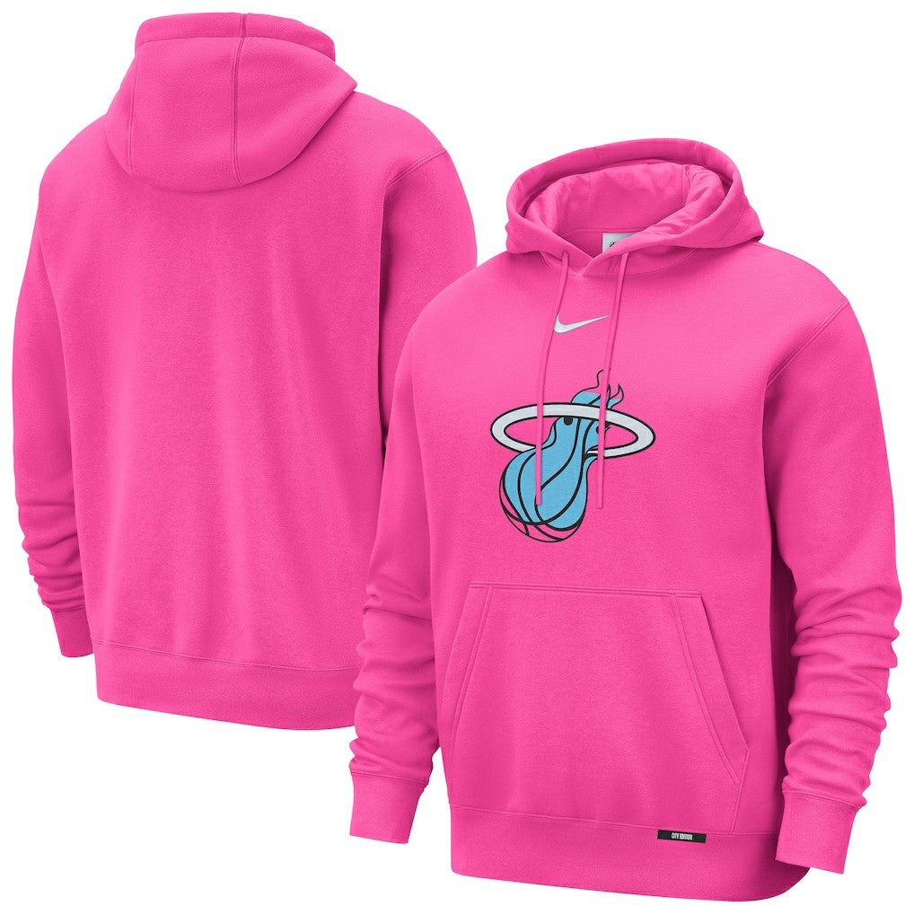 Miami Heat 2025/26 City Edition Essential Logo Remix Hoodie - Pink | Nike outlet