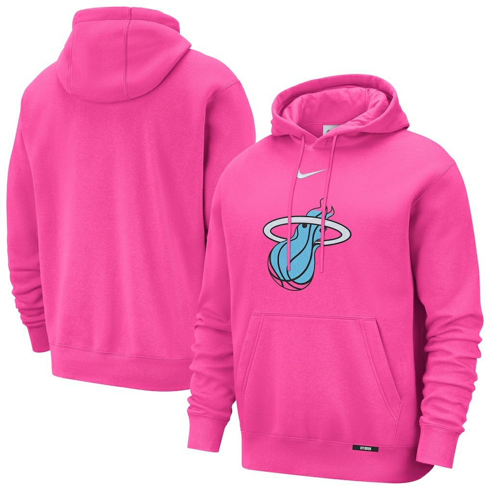 Miami Heat 2025/26 City Edition Essential Logo Remix Hoodie - Pink | Nike outlet