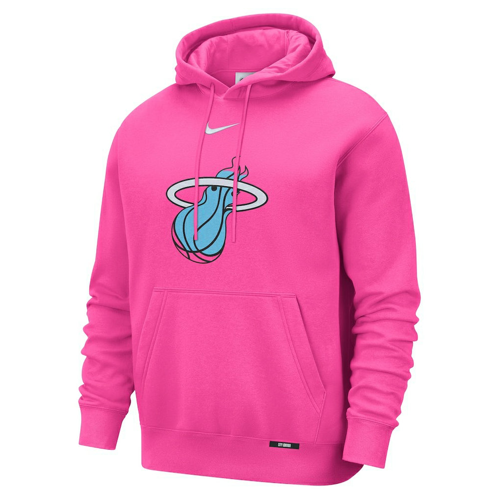 Miami Heat 2025/26 City Edition Essential Logo Remix Hoodie - Pink | Nike outlet