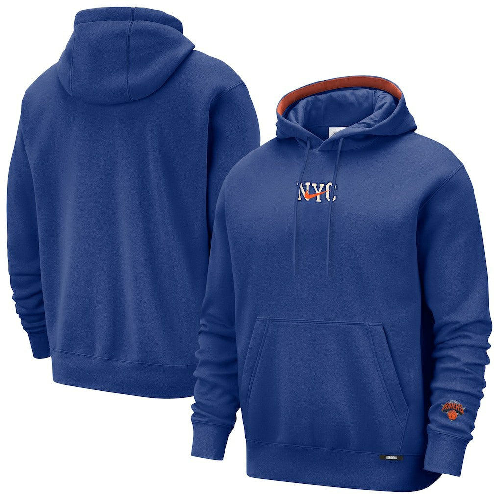 New York Knicks 2025/26 City Edition Courtside Remix Premium Hoodie - Blue | Nike outlet