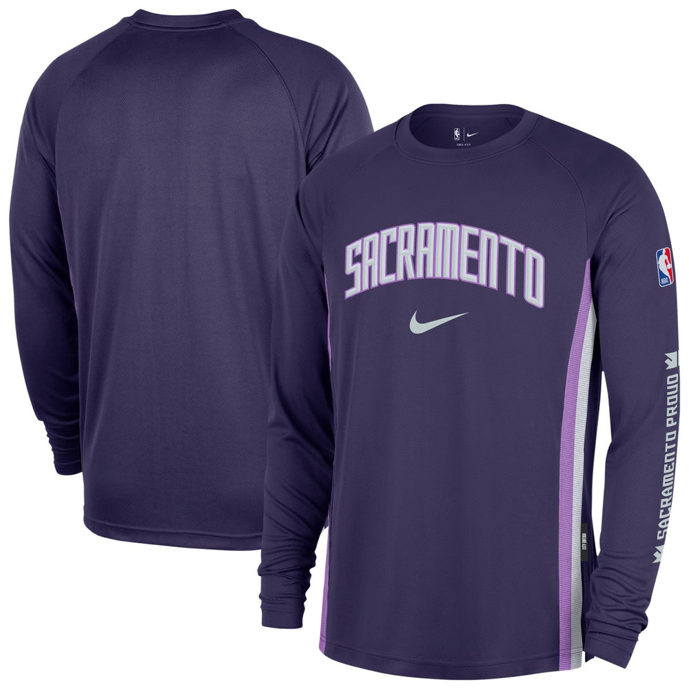 Sacramento Kings 2025/26 City Edition Authentic Pregame Dri-FIT Long Sleeve Shooting T-Shirt - Purple | Nike sale