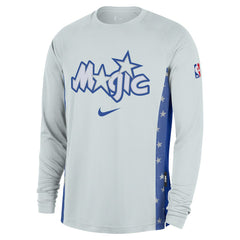 Orlando Magic 2025/26 City Edition Authentic Pregame Dri-FIT Long Sleeve Shooting T-Shirt - Silver | Nike for sale