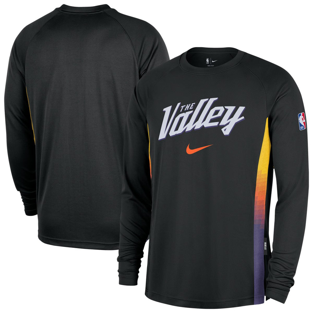Phoenix Suns 2025/26 City Edition Authentic Pregame Dri-FIT Long Sleeve Shooting T-Shirt - Black | Nike on sale