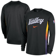 Phoenix Suns 2025/26 City Edition Authentic Pregame Dri-FIT Long Sleeve Shooting T-Shirt - Black | Nike on sale