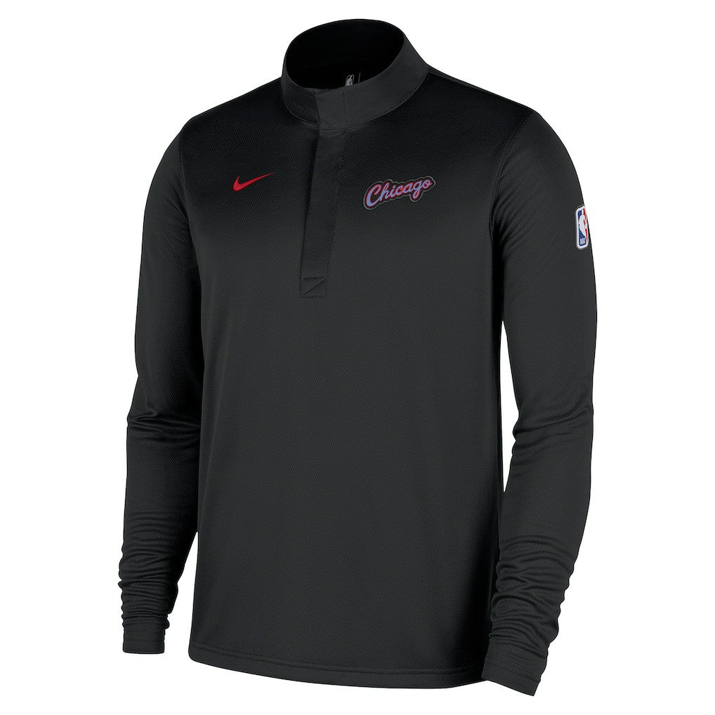 Chicago Bulls 2025/26 City Edition Remix Authentic Coaches Dri-FIT Half-Zip Top - Black | Nike outlet