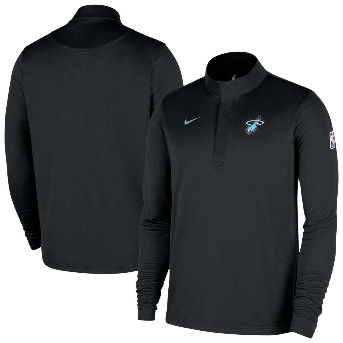 Miami Heat 2025/26 City Edition Remix Authentic Coaches Dri-FIT Half-Zip Top - Black | Nike on sale