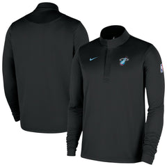 Miami Heat 2025/26 City Edition Remix Authentic Coaches Dri-FIT Half-Zip Top - Black | Nike on sale