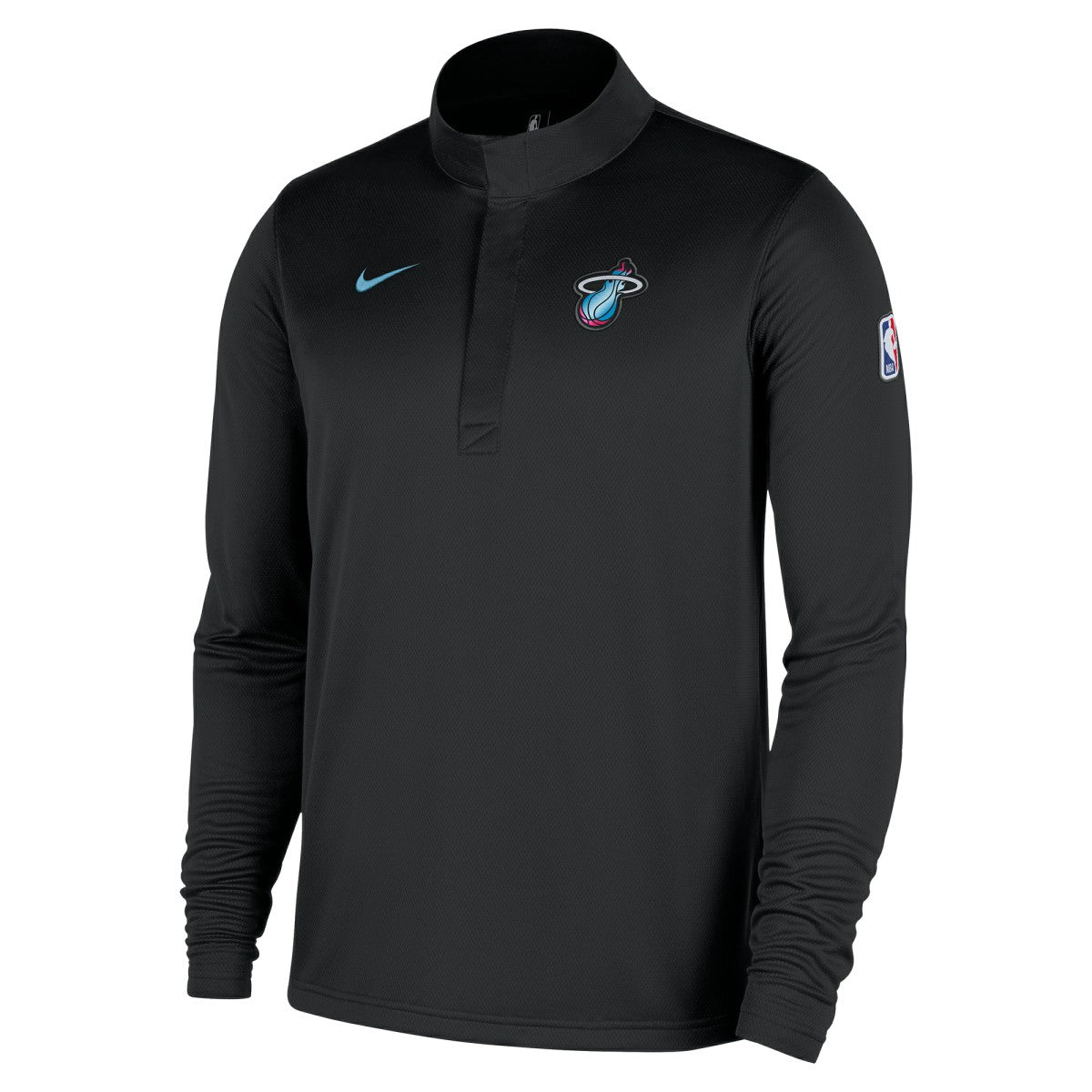 Miami Heat 2025/26 City Edition Remix Authentic Coaches Dri-FIT Half-Zip Top - Black | Nike on sale