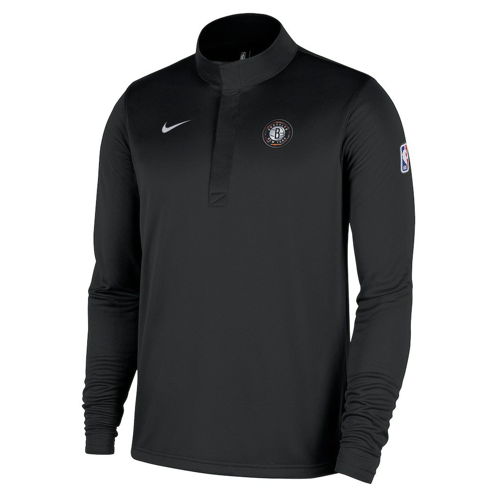 Brooklyn Nets 2025/26 City Edition Remix Authentic Coaches Dri-FIT Half-Zip Top - Black | Nike for sale