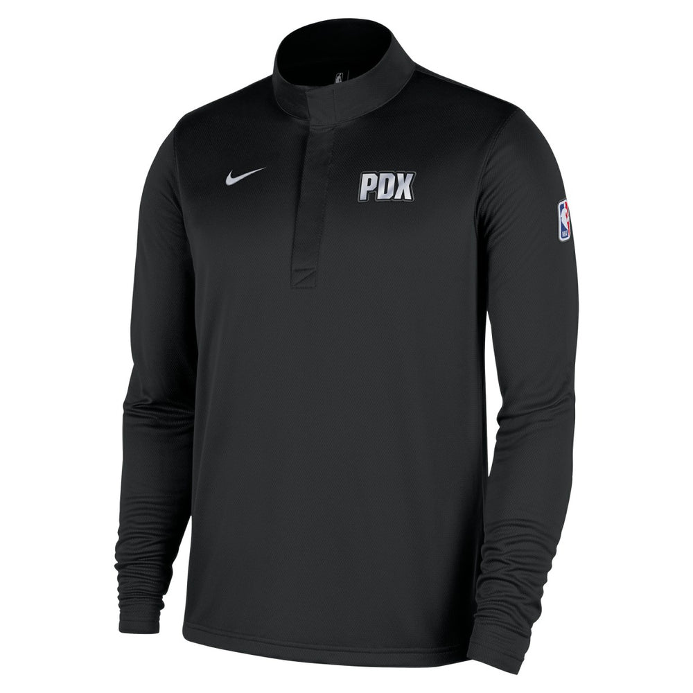 Portland Trail Blazers 2025/26 City Edition Remix Authentic Coaches Dri-FIT Half-Zip Top - Black | Nike shop