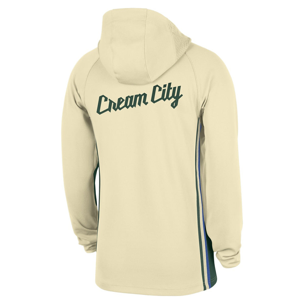 Milwaukee Bucks 2025/26 City Edition Remix Authentic On-Court Quarter-Zip Dri-FIT Hooded Jacket - White | Nike online