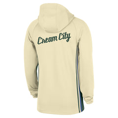 Milwaukee Bucks 2025/26 City Edition Remix Authentic On-Court Quarter-Zip Dri-FIT Hooded Jacket - White | Nike online