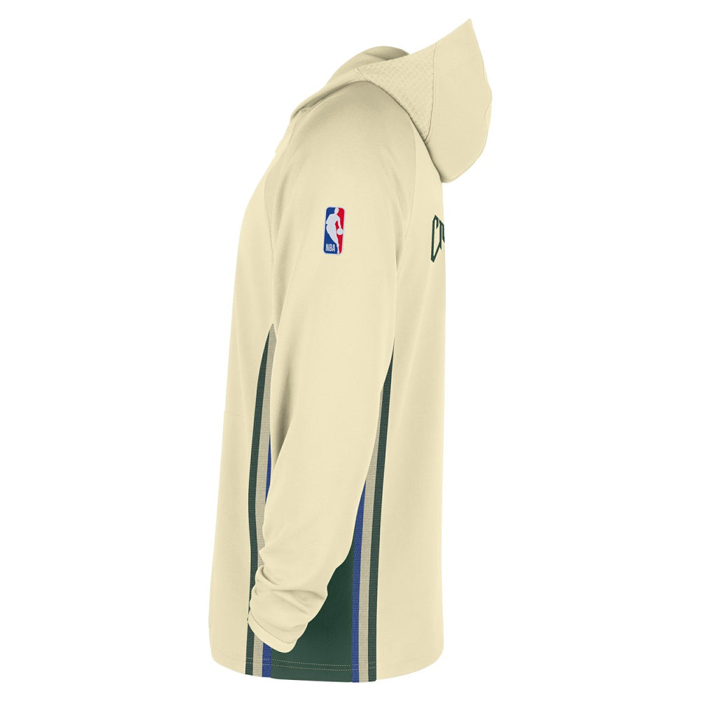 Milwaukee Bucks 2025/26 City Edition Remix Authentic On-Court Quarter-Zip Dri-FIT Hooded Jacket - White | Nike online