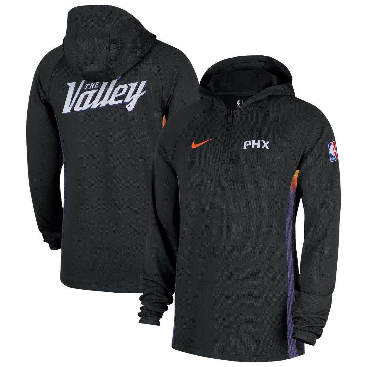 Phoenix Suns 2025/26 City Edition Remix Authentic On-Court Quarter-Zip Dri-FIT Hooded Jacket - Black | Nike sale
