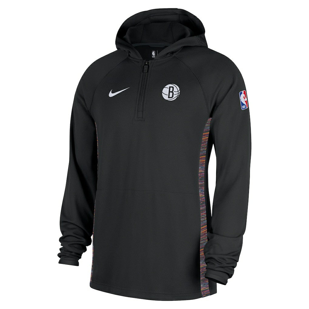 Brooklyn Nets 2025/26 City Edition Remix Authentic On-Court Quarter-Zip Dri-FIT Hooded Jacket - Black | Nike outlet