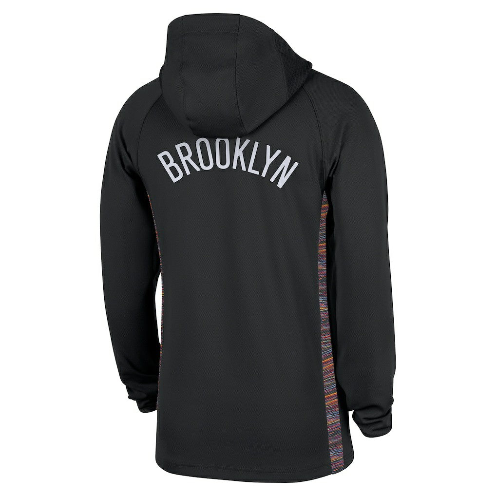 Brooklyn Nets 2025/26 City Edition Remix Authentic On-Court Quarter-Zip Dri-FIT Hooded Jacket - Black | Nike outlet