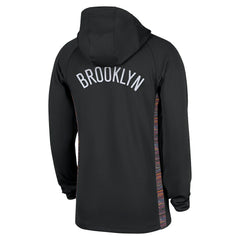 Brooklyn Nets 2025/26 City Edition Remix Authentic On-Court Quarter-Zip Dri-FIT Hooded Jacket - Black | Nike outlet