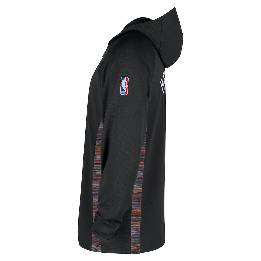 Brooklyn Nets 2025/26 City Edition Remix Authentic On-Court Quarter-Zip Dri-FIT Hooded Jacket - Black | Nike outlet