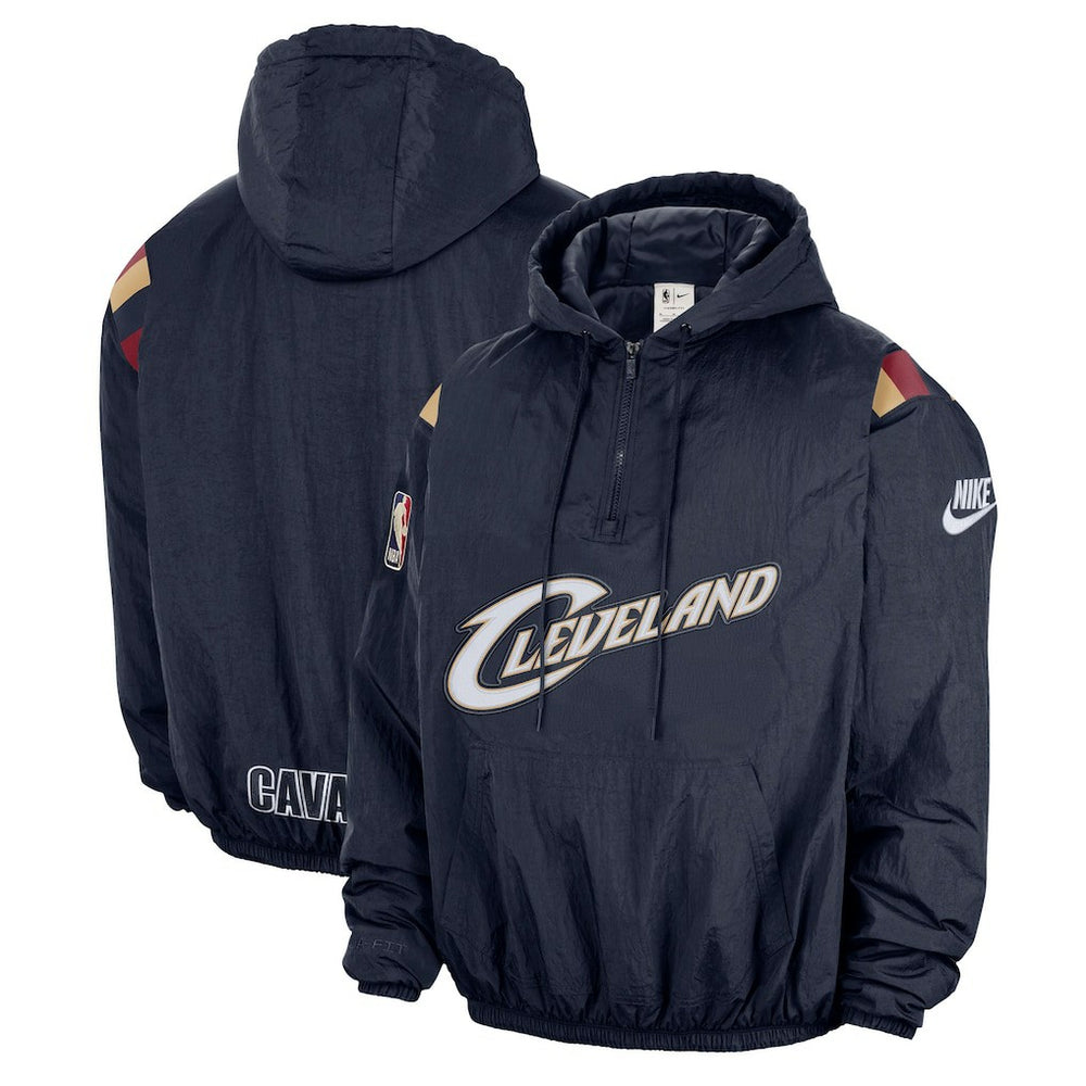Cleveland Cavaliers Hardwood Classics Therma-FIT Half-Zip Hooded Windbreaker sale - Navy | Nike cheap