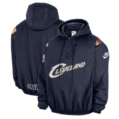 Cleveland Cavaliers Hardwood Classics Therma-FIT Half-Zip Hooded Windbreaker sale - Navy | Nike cheap