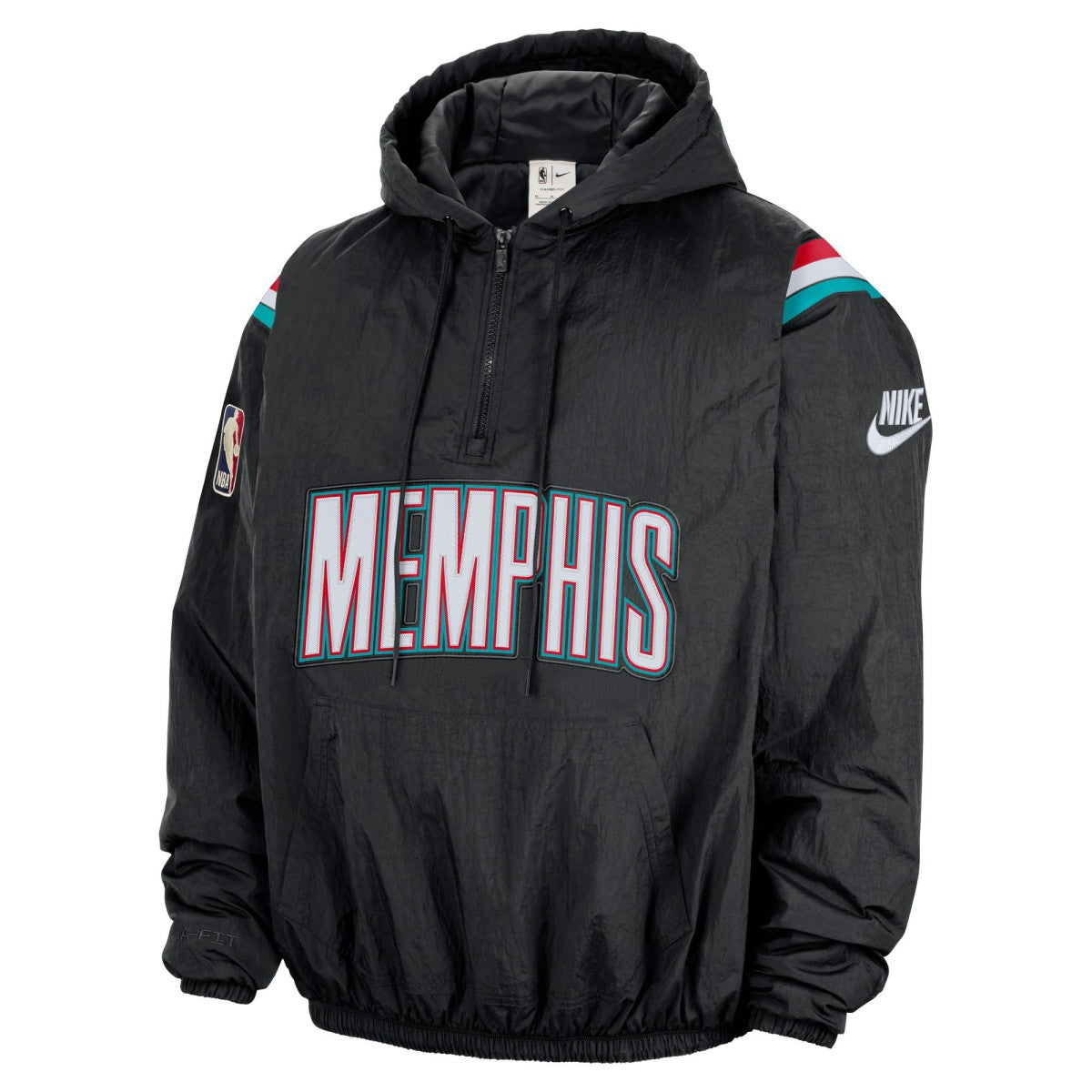 Memphis Grizzlies Hardwood Classics Therma-FIT Half-Zip Hooded Windbreaker - Black | Nike cheap