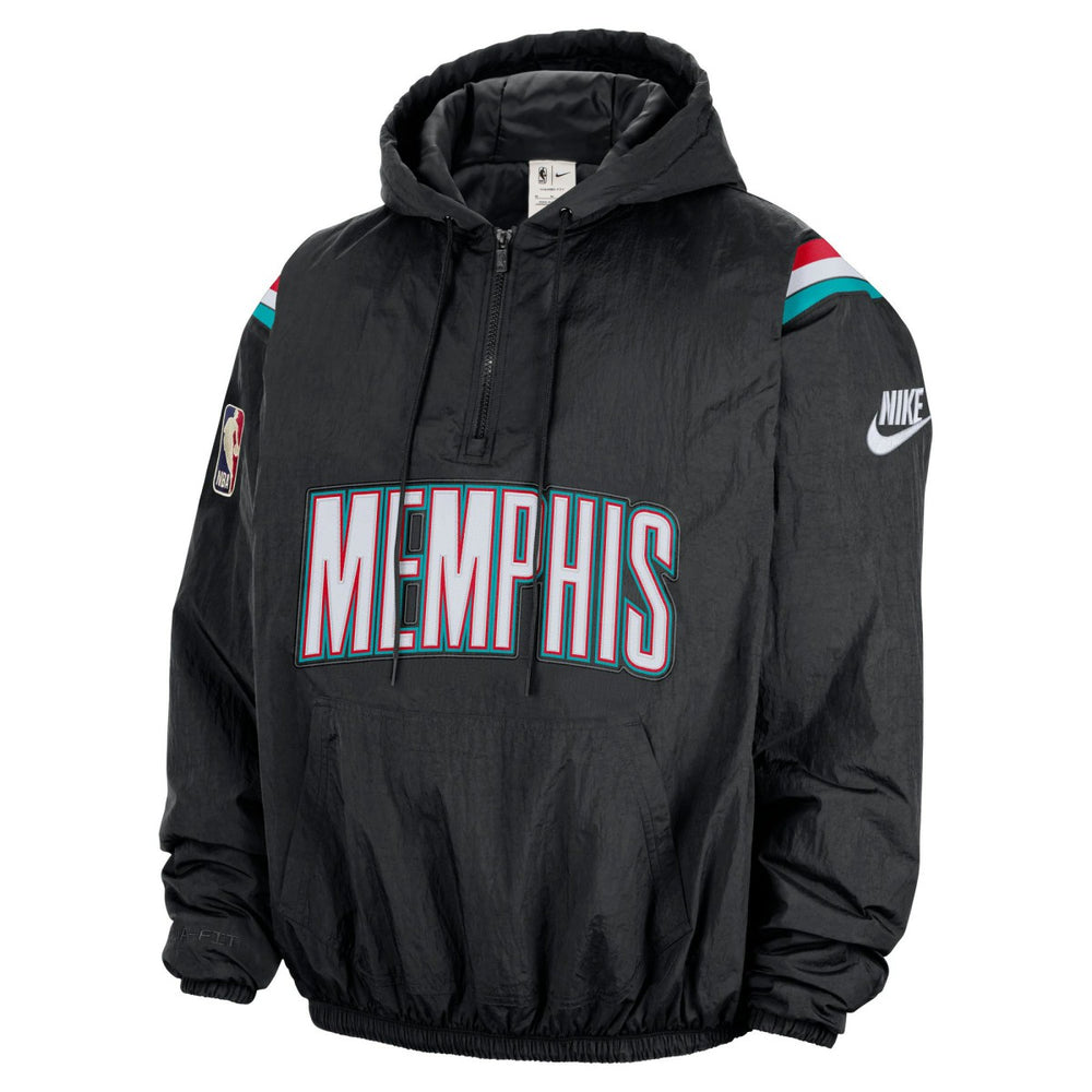 Memphis Grizzlies Hardwood Classics Therma-FIT Half-Zip Hooded Windbreaker - Black | Nike cheap