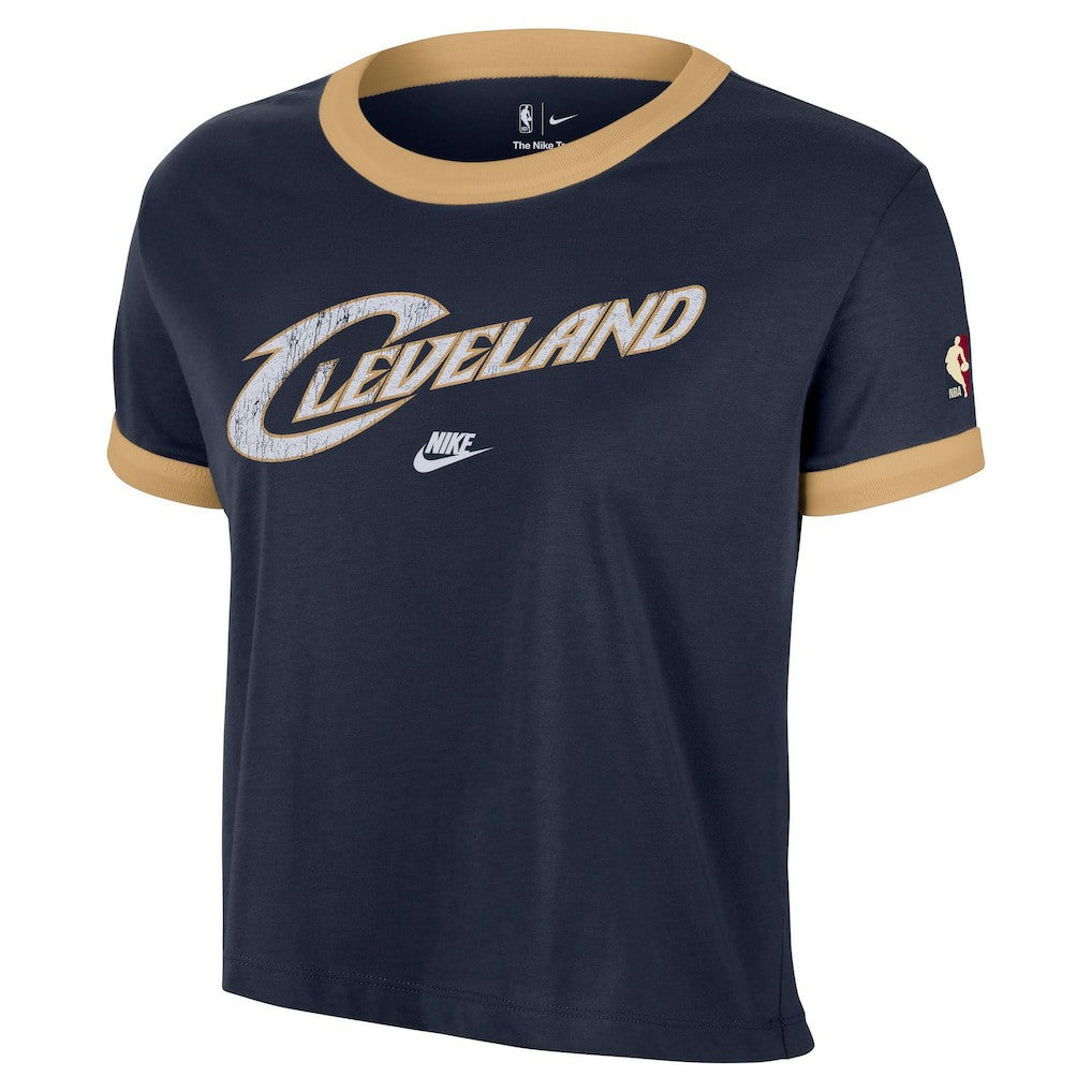 Cleveland Cavaliers Women's Classic Edition Hardwood Classics Essential Vintage Ringer T-Shirt sale - Navy | Nike shop